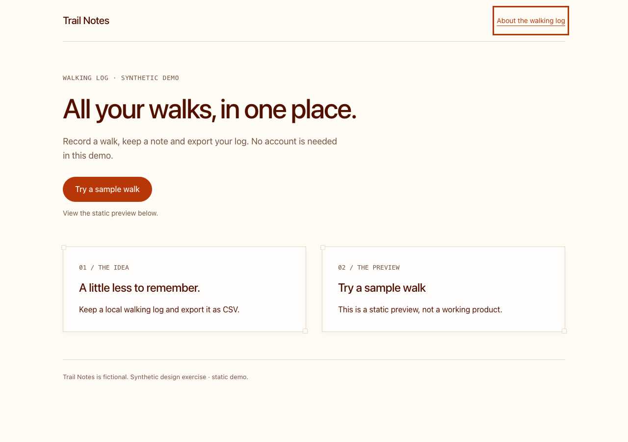 Give a landing page one clear next step — actual repaired synthetic page
