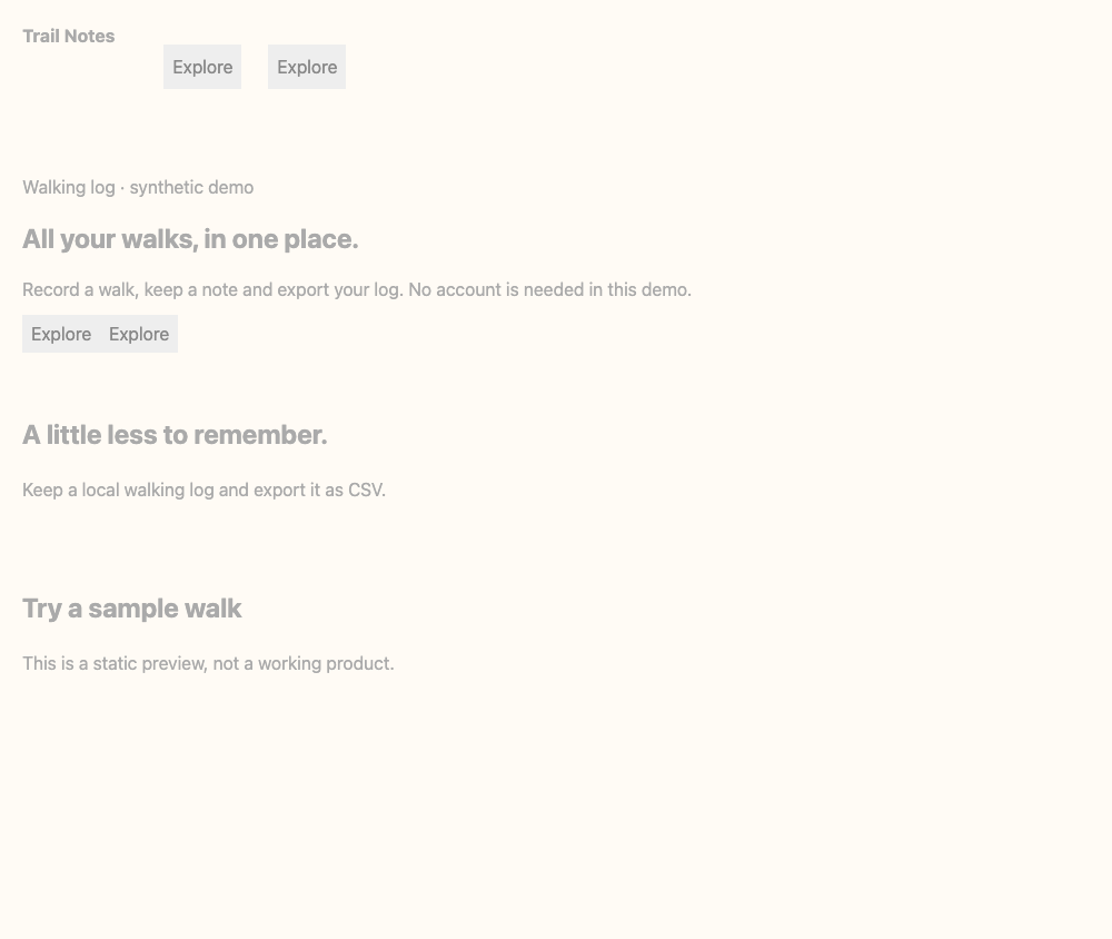 Before: synthetic landing page with low contrast and mobile overflow